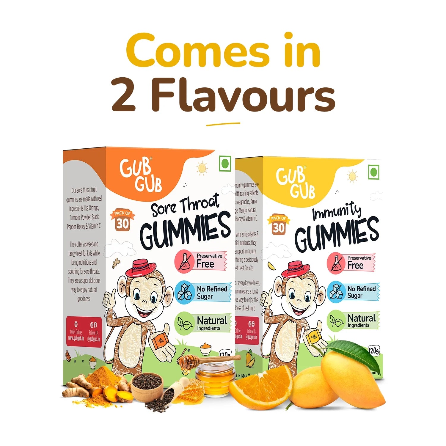 Combo Pack: Orange + Mango Gummies