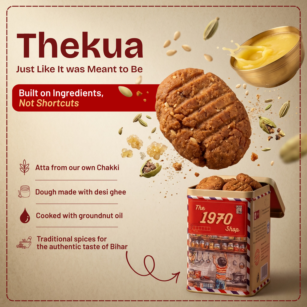 Desi Ghee Gud Thekua (No Maida)
