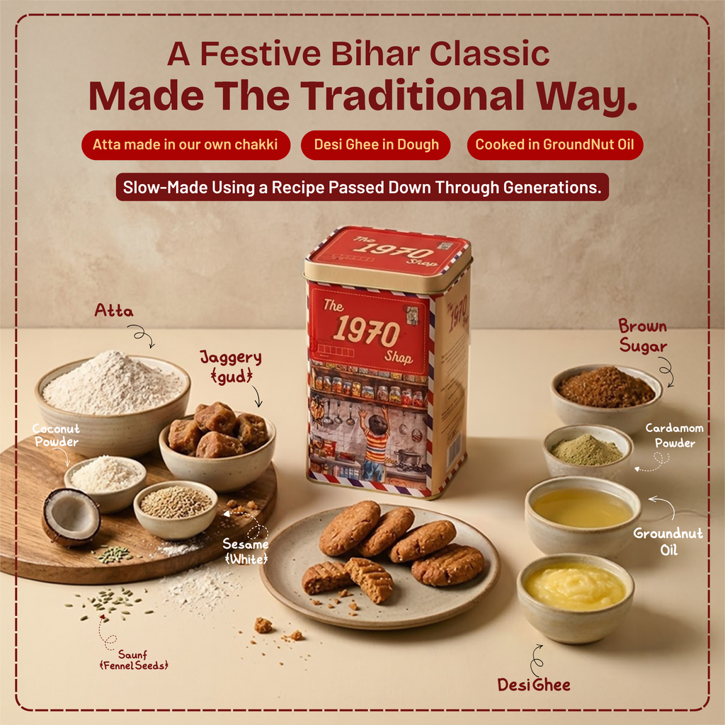Desi Ghee Gud Thekua (No Maida)