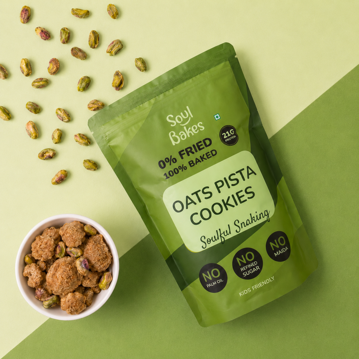 Oats & Pista Cookies - 250gms