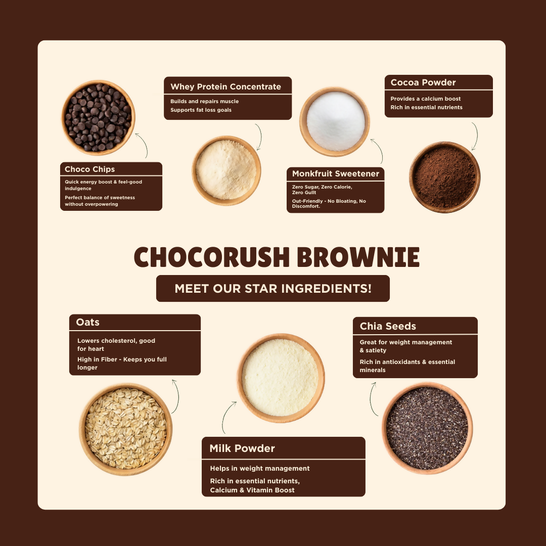 Everyday Protein Oats | ChocoRush Brownie | Pack of 5