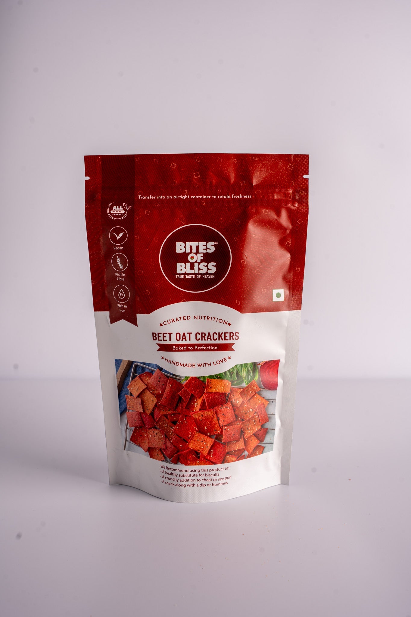 Beet Oat Crackers