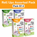 Fruit Roll Ups Assorted Pack of 4 | Apple, Mango, Guava, Berries