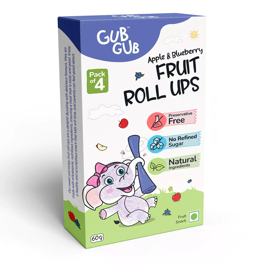 Apple & Blueberry Fruit Roll-Ups | Pack Of 4