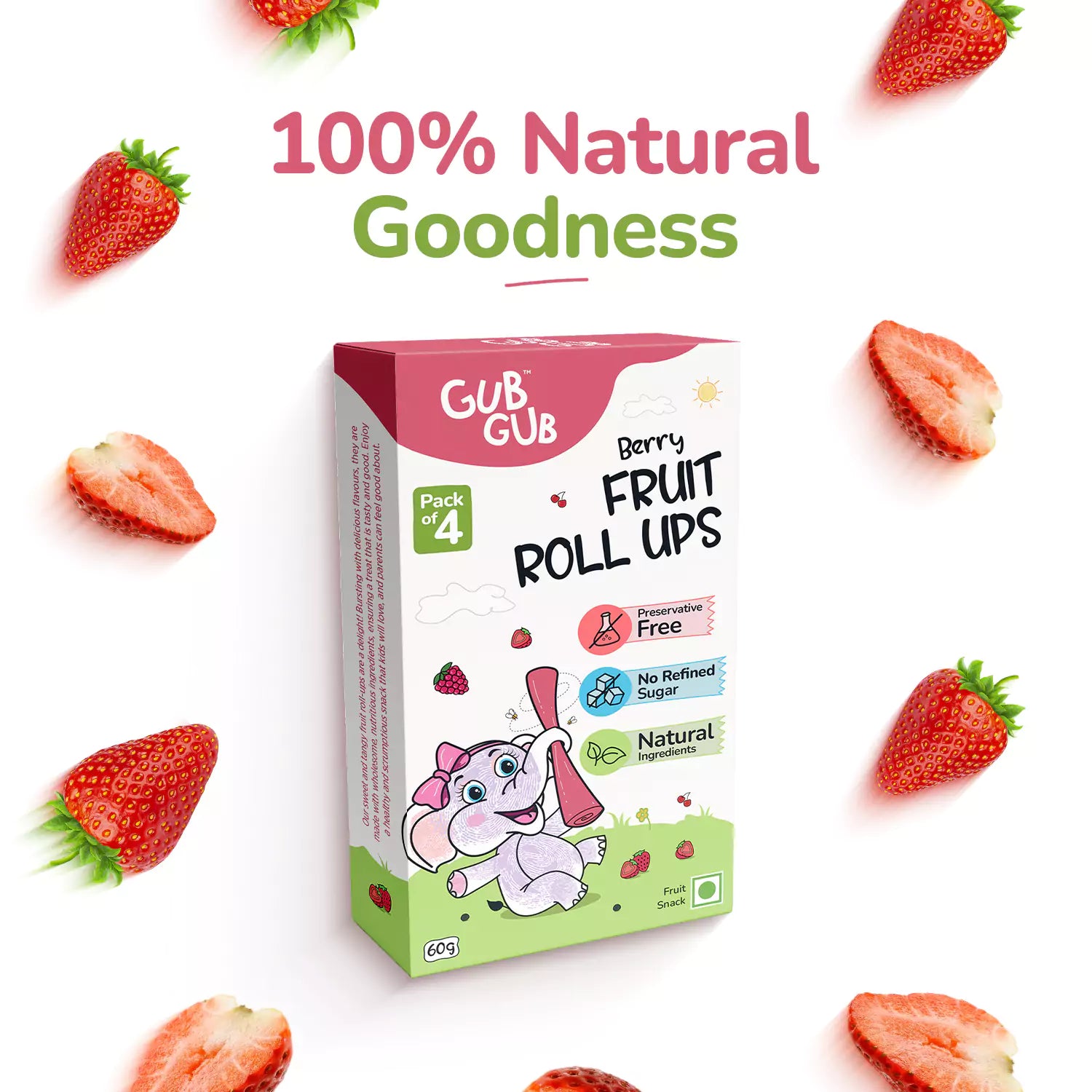 Berry Fruit Roll-Ups | Pack Of 4