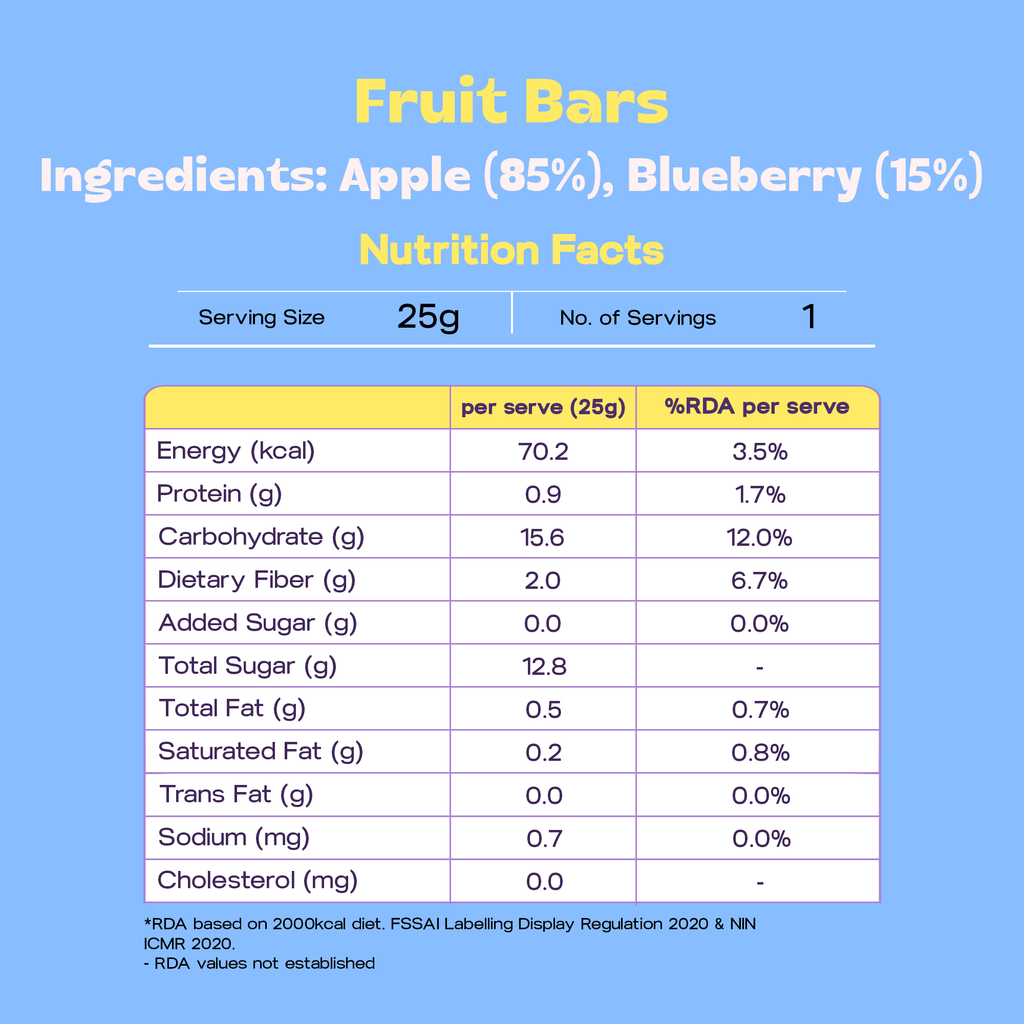 Blueberry Apple Fruit Bar