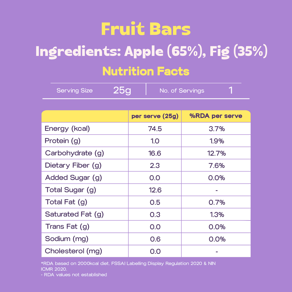 Fig Apple Fruit Bar