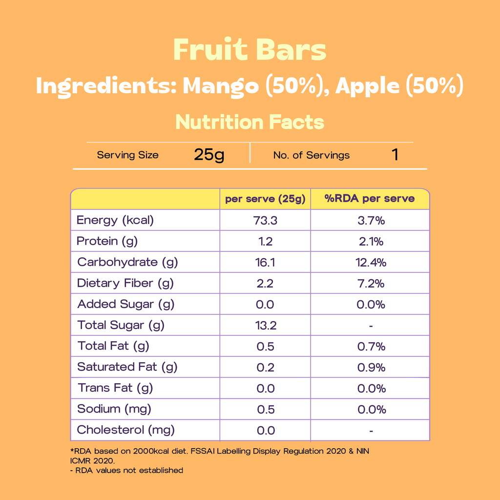 Mango Apple Fruit Bar