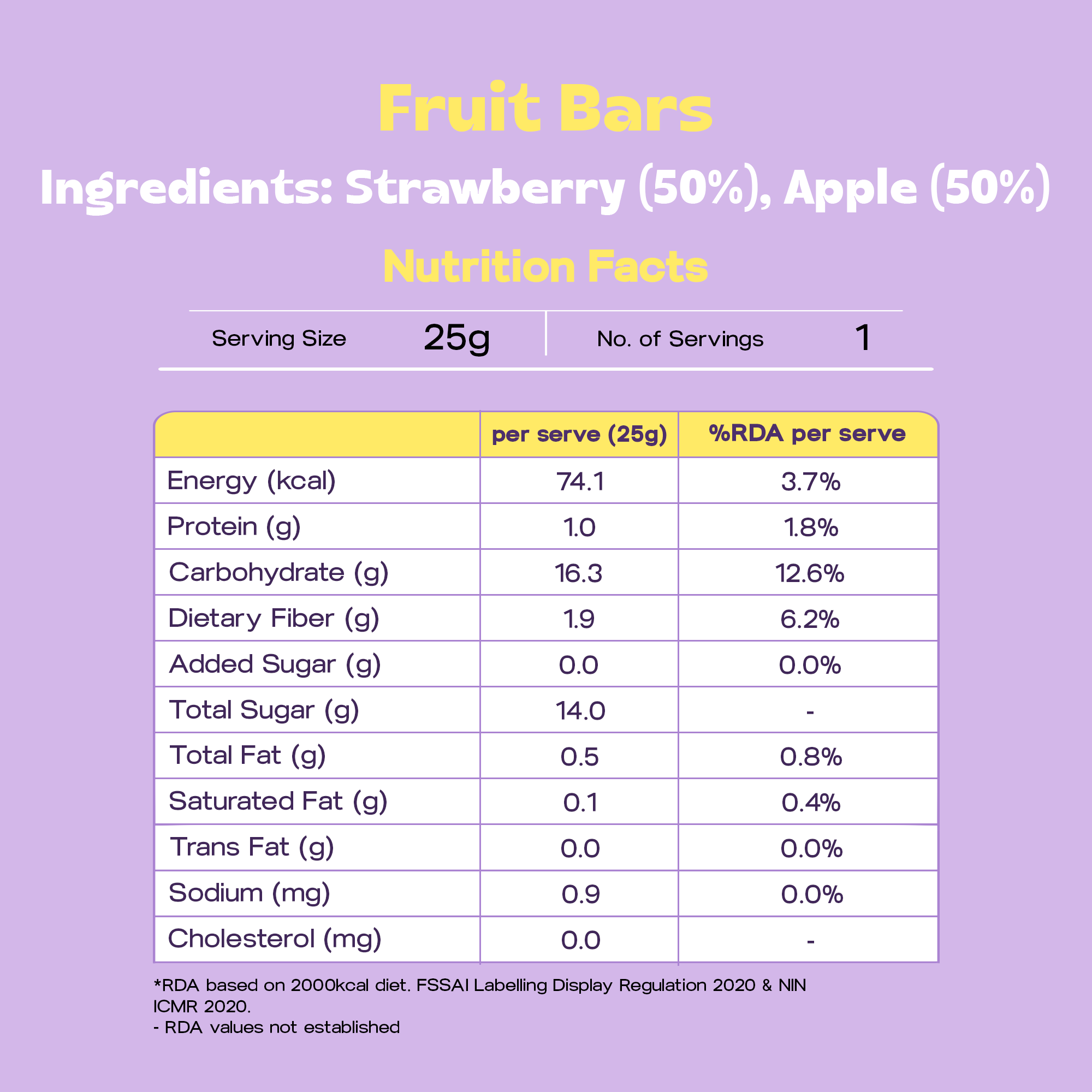 Strawberry Apple Fruit Bar