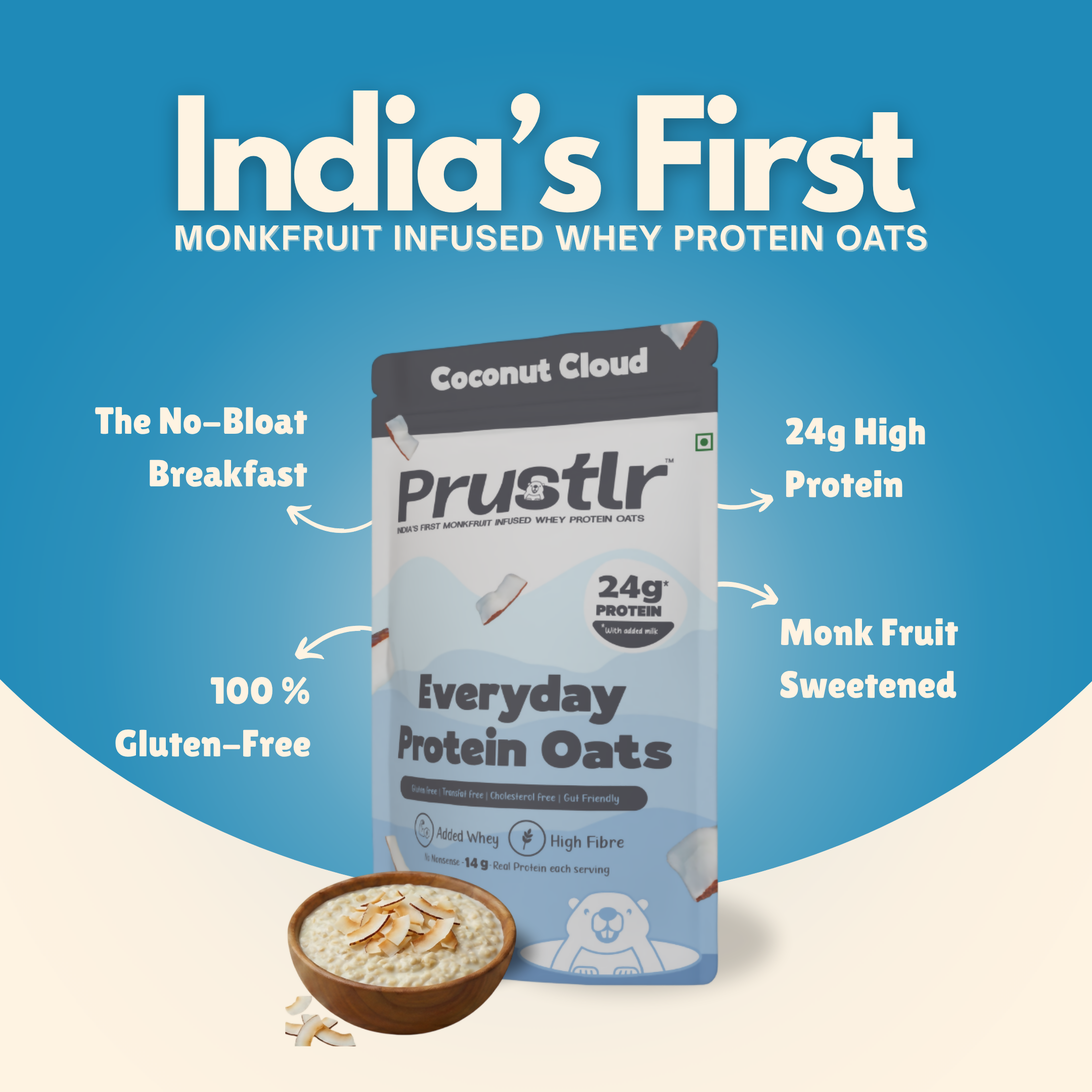 Everyday Protein Oats | Coconut Cloud | Pack of 5